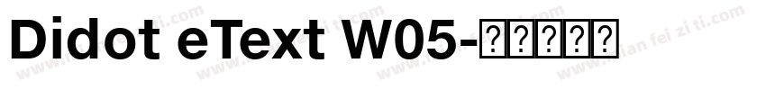 Didot eText W05字体转换